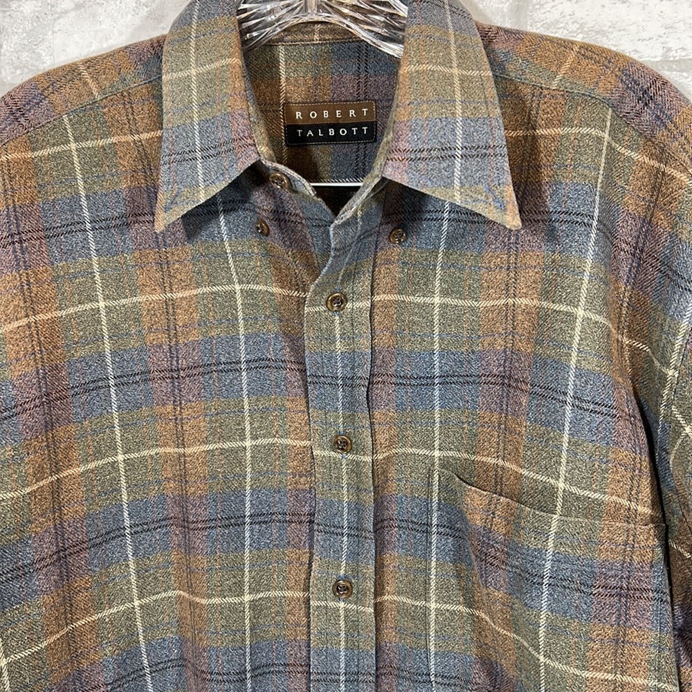 Robert Talbott Plaid Button Down Size Medium - image 6
